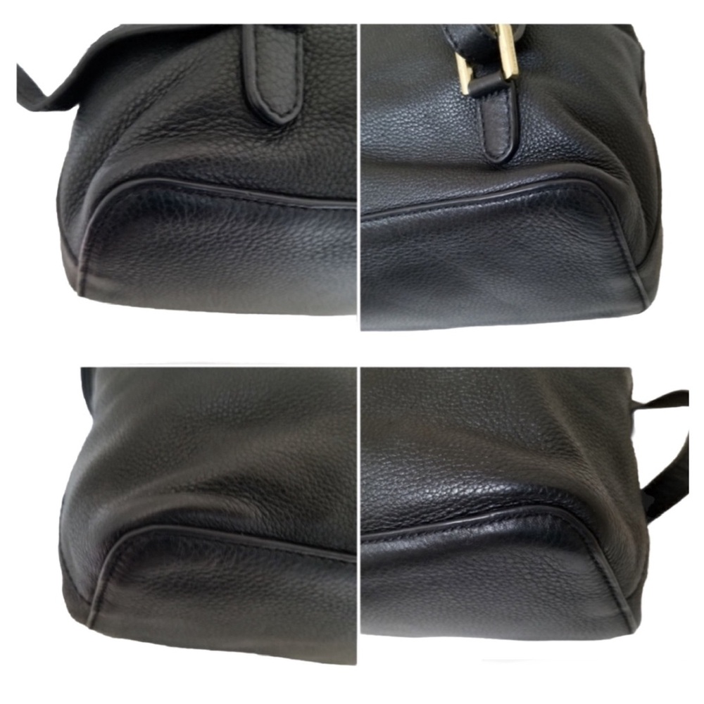 SOLD!!Tory Burch Amanda Black Pebbled Leather Backpack w/COA - Picture 9 of 13